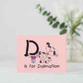DはDalmationのTシャツおよびギフトのためです ポストカード (スタンド正面)