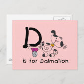 DはDalmationのTシャツおよびギフトのためです ポストカード (正面/裏面)