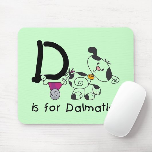 DはDalmationのTシャツおよびギフトのためです マウスパッド (マウス)