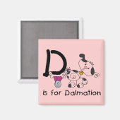 DはDalmationのTシャツおよびギフトのためです マグネット (正面/裏面)