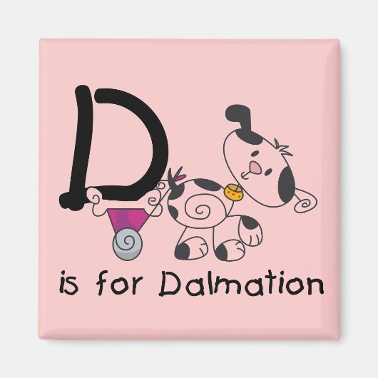 DはDalmationのTシャツおよびギフトのためです マグネット (正面)