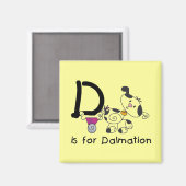 DはDalmationのTシャツおよびギフトのためです マグネット (正面/裏面)