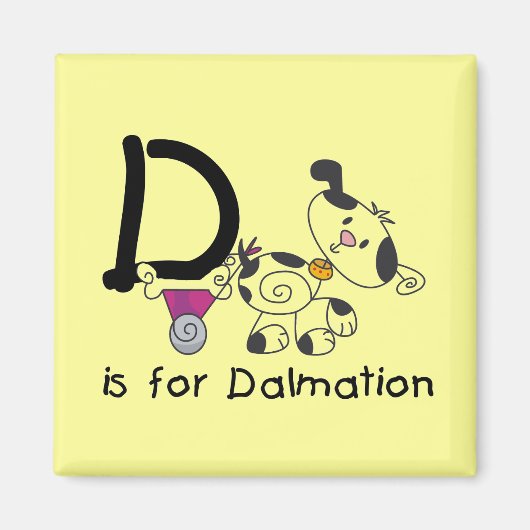 DはDalmationのTシャツおよびギフトのためです マグネット (正面)
