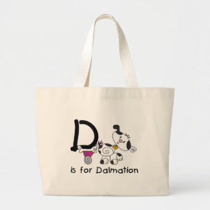 DはDalmationのTシャツおよびギフトのためです ラージトートバッグ