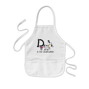 DはDalmationのTシャツおよびギフトのためです 子供用エプロン