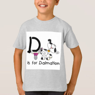 DはDalmationのTシャツおよびギフトのためです Tシャツ