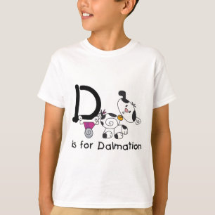 DはDalmationのTシャツおよびギフトのためです Tシャツ