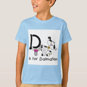 DはDalmationのTシャツおよびギフトのためです Tシャツ