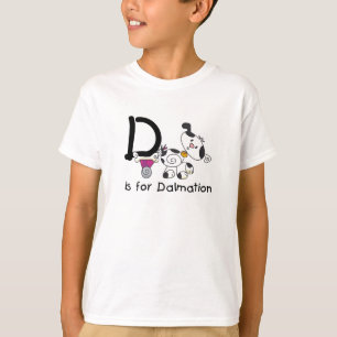 DはDalmationのTシャツおよびギフトのためです Tシャツ