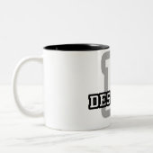 DはDesmondのためです ツートーンマグカップ (左)