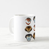DはDouc Langur Monkey用 コーヒーマグカップ (正面左)