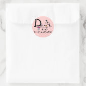 DはTシャツとギフト用 ラウンドシール (バッグ)