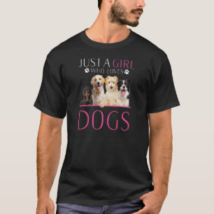 Dを愛する女の子だけ訓練する女性犬 Tシャツ