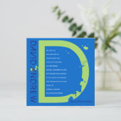 Dイニシャルコレクションバーバルミツワー招待状 招待状 (スタンド正面)