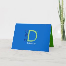 Dイニシャルコレクションバー(ユダヤ教の)バル・ミツバーサンキューカード サンキューカード