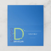 Dイニシャルコレクションバー(ユダヤ教の)バル・ミツバーシーティングエスコート プレイスカード (外部開封)