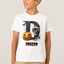Dイニシャルトリックまたは可愛いハロウィンの治療 Tシャツ