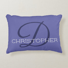 Dイニシャルネーパーソナライズされたムベリーペリブルートレンディー アクセントクッション