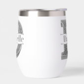 Dイニシャルパーソナライズされたシルバーモノグラムあなたの名前 (左面)