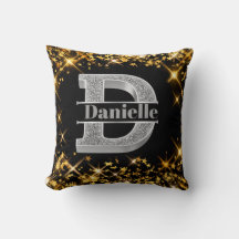 Dイニシャルパーソナライズされたシルバーモノグラムあなたの名前