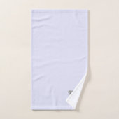 Dイニシャルパーソナライズされたシルバーモノグラムあなたの名前 バスタオルセット (ハンドタオル)