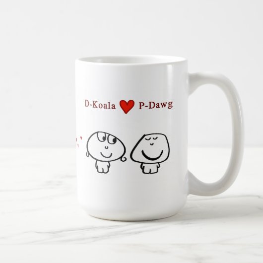 "DコアラハートP-Dawg " コーヒーマグカップ (右)