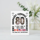 Dデイ ノルマンディー上陸作戦 WW2 80周年記念 ポストカード (スタンド正面)