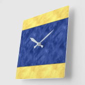 Dデルタ水カラー信号航海の海上国旗 スクエア壁時計 (傾斜)