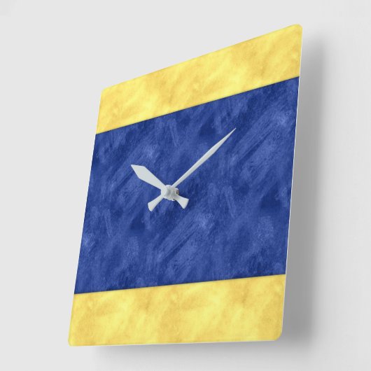 Dデルタ水カラー信号航海の海上国旗 スクエア壁時計 (傾斜)