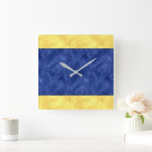 Dデルタ水カラー信号航海の海上国旗 スクエア壁時計 (ホーム)
