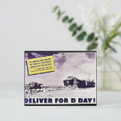 『Dデー』のために配達!戦争は今や、 ポストカード (スタンド正面)