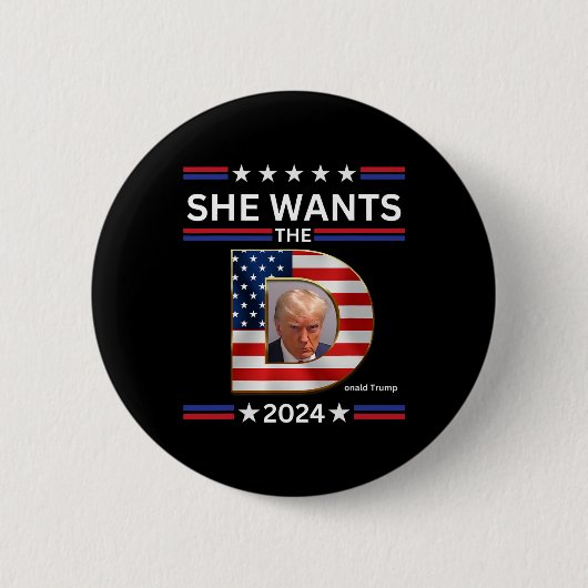 Dドナルドトランプ2024選挙を望大統領のむ 缶バッジ (正面)