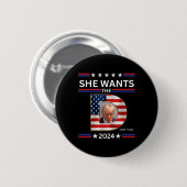 Dドナルドトランプ2024選挙を望大統領のむ 缶バッジ (正面&裏面)