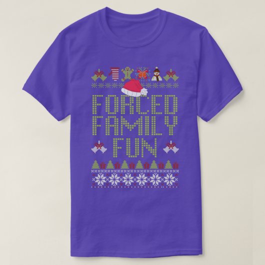 dファミリーおもしろい醜いクリスマスセーターTシャツ Tシャツ (デザイン正面)