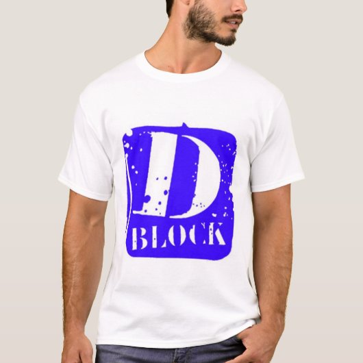 Dブロックの青 Tシャツ (正面)