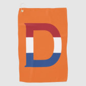 DモノグラムがNLDフラグ上またはgtcnt上にオーバーレイ ゴルフタオル (正面)