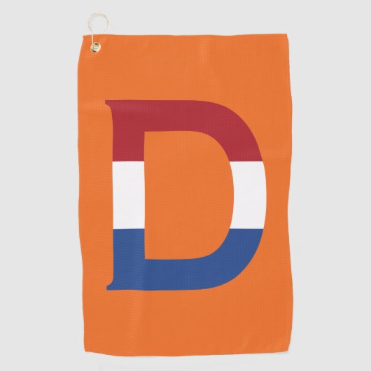 DモノグラムがNLDフラグ上またはgtcnt上にオーバーレイ ゴルフタオル (正面)