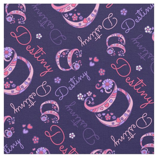 Dモノグラムと名パーソナライズされた称Destiny fabric ファブリック (クローズアップ)