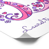 Dモノグラムアートダフネ女の子の名前意味ポスター ポスター (角)