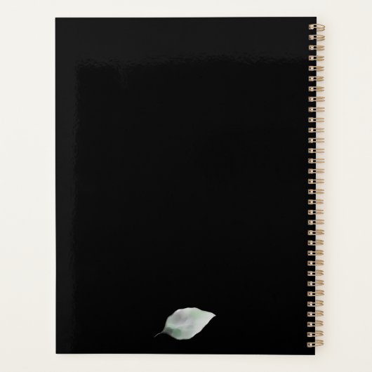 Dモノグラムフローラパーソナライズされたプランナー プランナー手帳 (裏面)