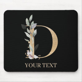 Dモノグラムフローラパーソナライズされたマウスパッド マウスパッド