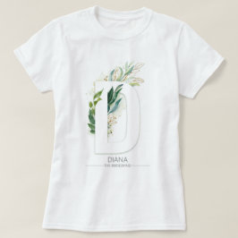 Dモノグラム金ゴールドグリー葉ネリー Tシャツ