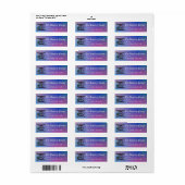 Dモノグラム「オールドワールドブルー」デザイン住所 シール (フルシート)