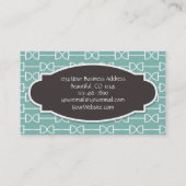 Dリングや輪ウスビットビジネスまたは個人通話カード 名刺 (裏面)