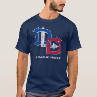 DリーグダイジェストはロゴのTシャツを酸性染料で色落ちさせます Tシャツ