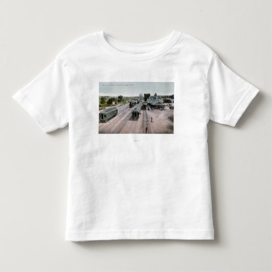 D及びR Gの鉄道ターミナル トドラーTシャツ (正面)