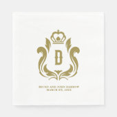 D後頭部金ゴールド冠 スタンダードランチョンナプキン (正面)