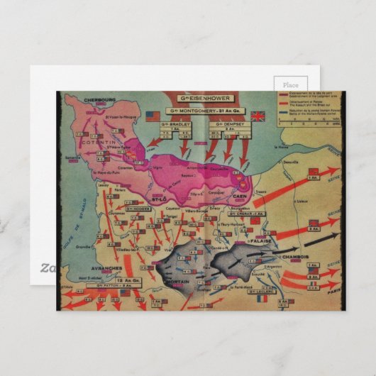 D日間の着陸の各種イメージ ポストカード (正面/裏面)