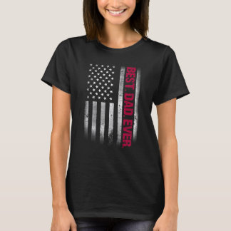 D最高のに対する米国のフラグのギフトを今ま父のでパパ Tシャツ