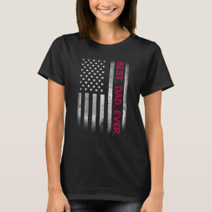D最高のに対する米国のフラグのギフトを今ま父のでパパ Tシャツ